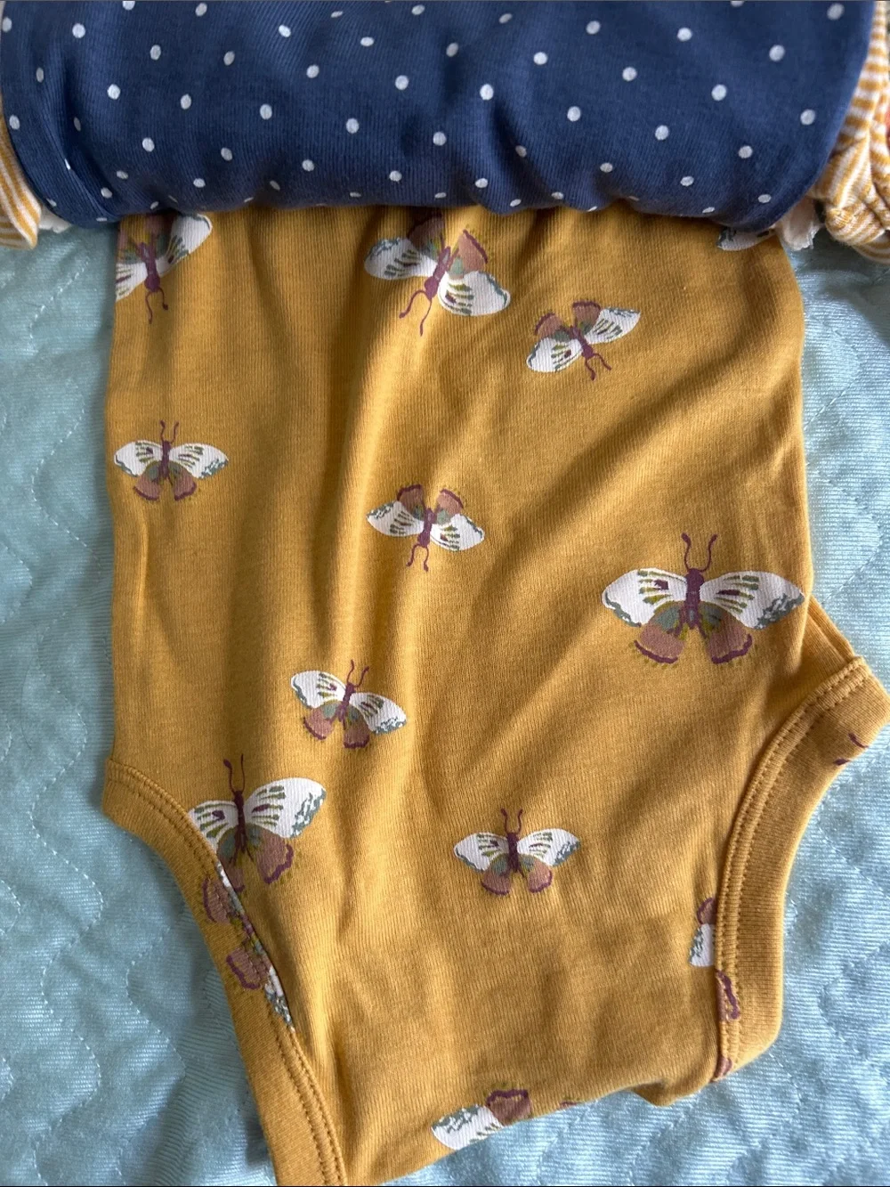 Carter's Floral Paisley Short-Sleeve Baby Bodysuit - Mustard & Multicolor